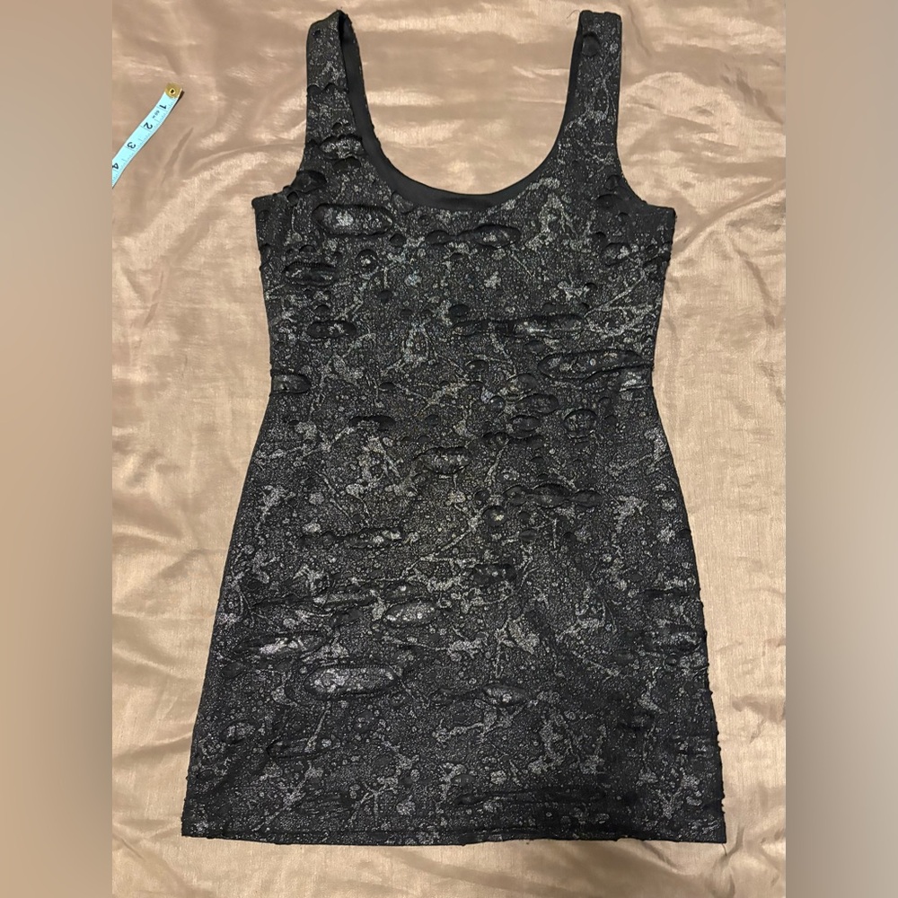 Eclipse Black Textured Mini Dress